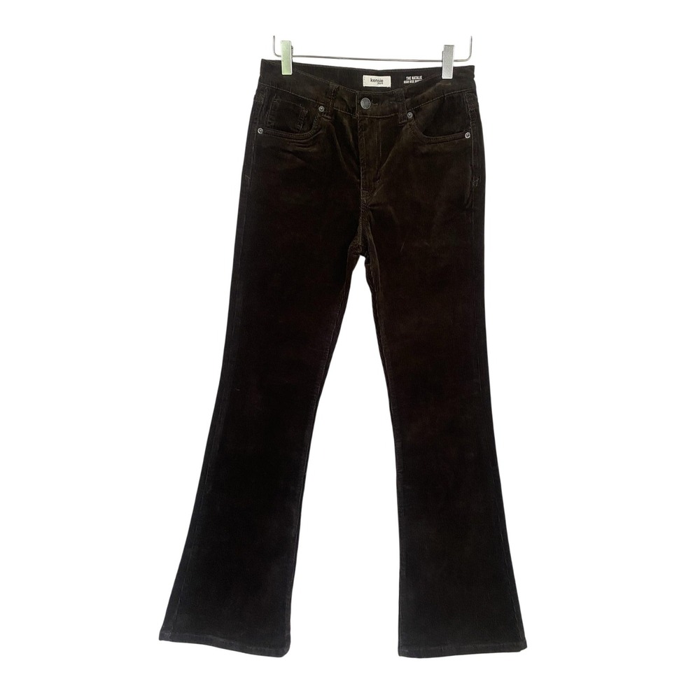 Kensie The Natalie Corduroy Pants Womens 0/25 Brown High Rise Bootcut Fall 28x30